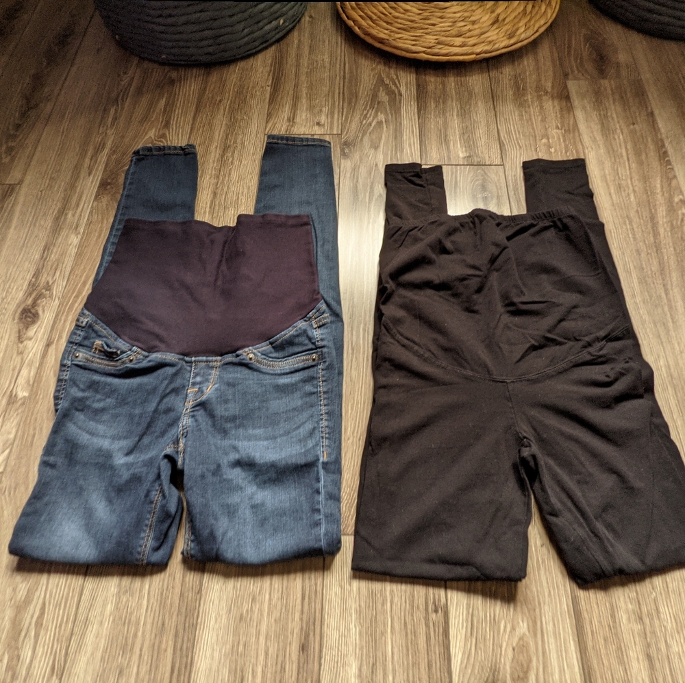 Used Maternity (4/XS) Bundle: 2pcs. H&M Skinny Pants